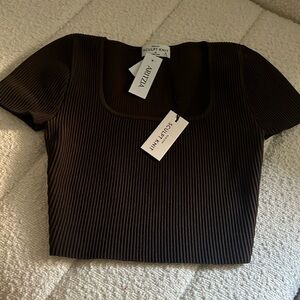 Aritzia sculpt knit top
